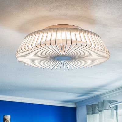 Himalaya-LED-kattotuuletin, sovellus, kaukosäädin, valkoinen Mantra Iluminación - Olohuone - Moderni - Metalli