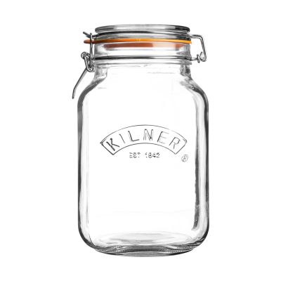 Kilner Kilner neliönmuotoinen säilykepurkki salpalla Kirkas, 1,5 l