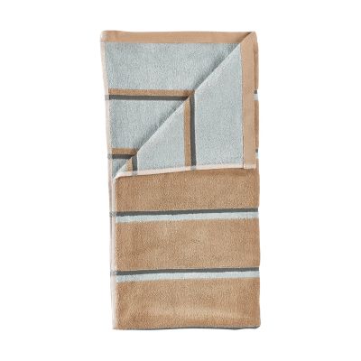 Zone Denmark saunapyyhe Camel–ice blue–olive green, 50x100 cm