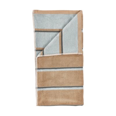 Zone Denmark saunapyyhe Camel–ice blue–olive green, 70x140 cm