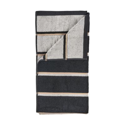 Zone Denmark saunapyyhe Black-soft grey-camel, 50x100 cm