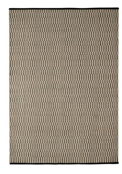 Veke Vaski villamatto 160x230 cm musta/valkoinen