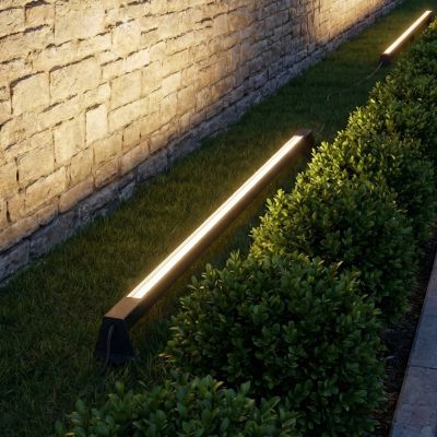 Zavio LED-maavalaisin, IP65, antrasiitti, maakiila Lindby - Terassi - Moderni - Alumiini - Yksilamppuinen