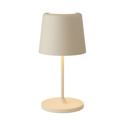 LUMEN LED-akkukäyttöinen pöytälamppu, beige, 23 cm, IP44 – Halo Design - Olohuone - Moderni - Metalli - Yksilamppuinen
