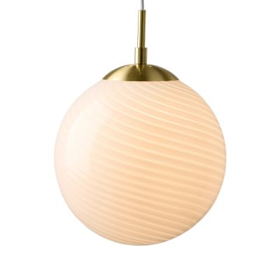 CANDY BALL –riippuvalo, opaali/antiikkimessinki, halkaisija 25 cm – Halo Design - Olohuone - Lasi - Yksilamppuinen