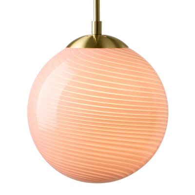 CANDY BALL –riippuvalo, vaaleanpunainen/antiikkimessinki, halkaisija 30 cm – Halo Design - Olohuone - Lasi - Yksilamppuinen