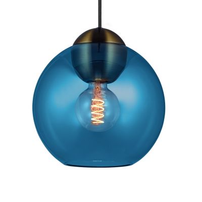 BUBBLES-riippuvalo, sininen, halkaisija 24 cm, lasi, E27 Halo Design - Olohuone - Yksilamppuinen