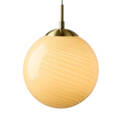 CANDY BALL –riippuvalo, kerma/antiikkimessinki, Ø 25 cm – Halo Design - Olohuone - Lasi - Yksilamppuinen