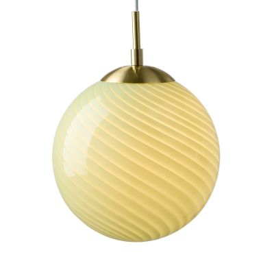 CANDY BALL –riippuvalo, oliivi/antiikkimessinki, halkaisija 25 cm – Halo Design - Olohuone - Lasi - Yksilamppuinen
