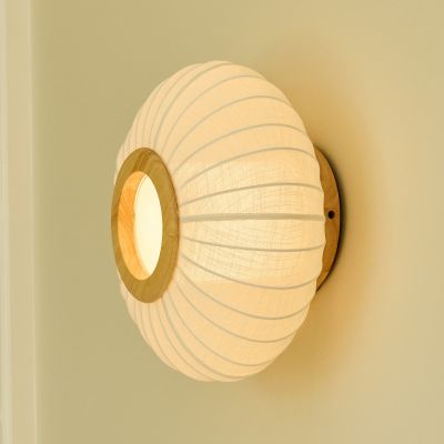BALLON-kattovalaisin, kermanvärinen, Ø 40 cm, pellava/puu – Halo Design - Olohuone - Kangas / tekstiili - Yksilamppuinen