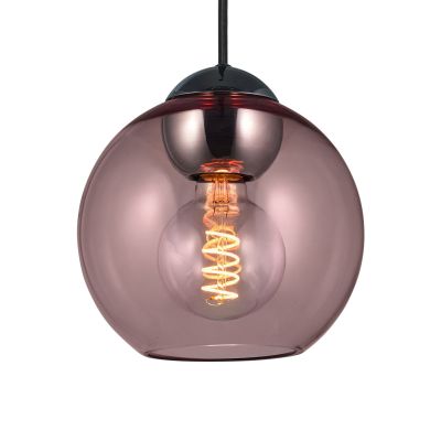 BUBBLES-riippuvalo, vaaleanpunainen, halkaisija 18 cm, lasi, E27 Halo Design - Olohuone - Yksilamppuinen