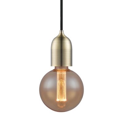 CLASSIC-riippuvalaisin, vanha messinki, Ø 5 cm, E27 Halo Design - Alumiini - Yksilamppuinen