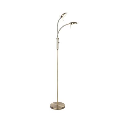 VEGAS LED-lattiavalo, vanha messinki, 140 cm, 2-lamppuinen – Halo Design - Olohuone - Metalli - Monilamppuinen