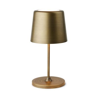 LUMEN LED-akkukäyttöinen pöytälamppu, vanha messinki, 23 cm, IP44 Halo Design - Olohuone - Moderni - Metalli - Yksilamppuinen