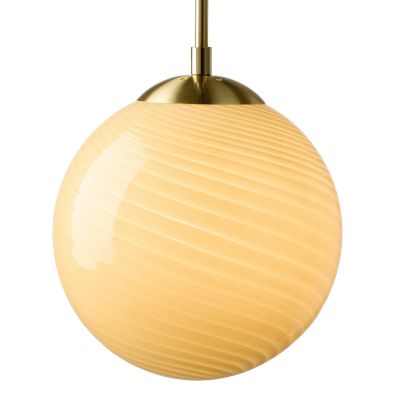CANDY BALL –riippuvalo, kerma/antiikkimessinki, Ø 30 cm – Halo Design - Olohuone - Lasi - Yksilamppuinen