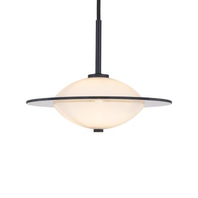 ORBIT-riippuvalo, musta/opaali, halkaisija 24 cm, lasi – Halo Design - Olohuone - Yksilamppuinen