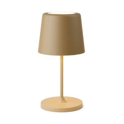 LUMEN LED-akkukäyttöinen pöytälamppu, ruskea, 23 cm, IP44 – Halo Design - Olohuone - Moderni - Metalli - Yksilamppuinen