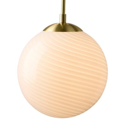 CANDY BALL -riippuvalo, opaali/antiikkimessinki, halkaisija 30 cm – Halo Design - Olohuone - Lasi - Yksilamppuinen