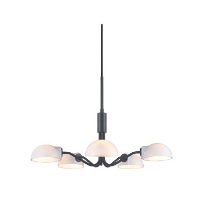 Kjøbenhavn-kattokruunu, musta/opaali, halkaisija 50 cm – Halo Design - Olohuone - Metalli - Monilamppuinen