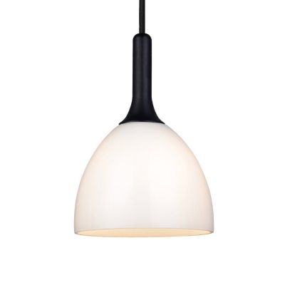 BELLEVUE-riippuvalo, musta/opaali, 14 cm, lasi, G9 Halo Design - Olohuone - Yksilamppuinen