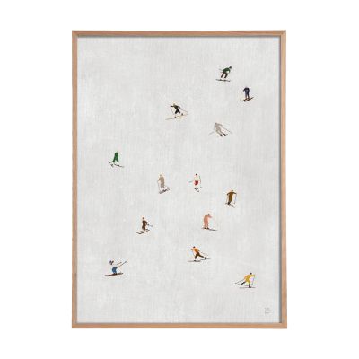 Fine Little Day Skiers juliste 50x70 cm vaaleanharmaa