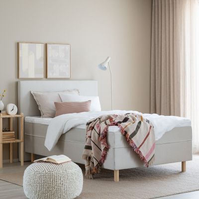 Unia Arki jenkkisänky 120x200 cm basic pp, lv koivu jalat, beige Altea(kuvausmal