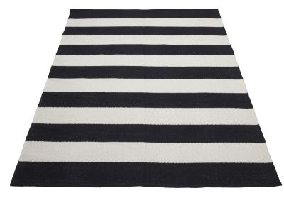 Veke Kallio puuvillamatto 140x200 cm musta/valkoinen
