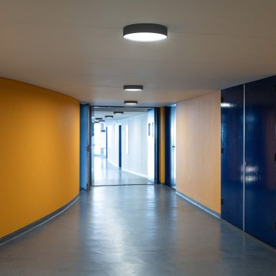 Decona LED-kattovalaisin tunnistimella, Ø 42 cm, CCT, alumiini SLV - Eteinen / käytävä - Yksilamppuinen