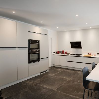 New Tria LED-kattouppospotti, pyöreä, valkoinen, IP65, 3 000 K, 38° SLV - Kylpyhuone - Alumiini - Yksilamppuinen