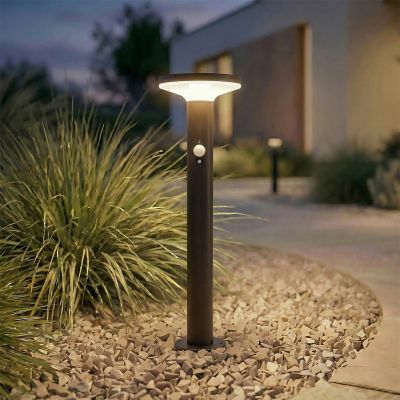 Kalen LED-aurinkokäyttöinen lattiavalaisin, musta, metalli, 50 cm, PRIOS - Moderni - Yksilamppuinen
