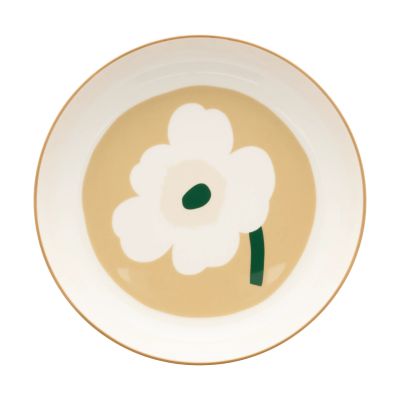 Marimekko Unikko syvä lautanen Ø20,5 cm White-beige-light sand-dark green
