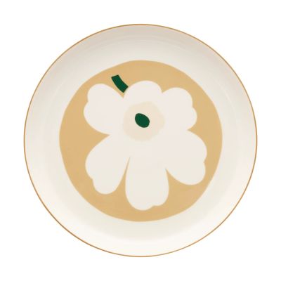 Marimekko Unikko tarjoiluvati White-beige-light sand-dark green