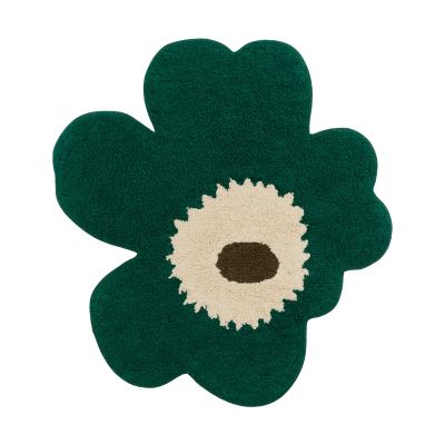 Marimekko Unikko kylpymatto 73x74 cm Emerald-off white-mole