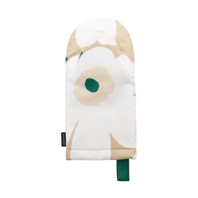 Marimekko Pieni Unikko patakinnas Sand-white-hay-emerald