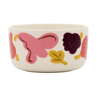 Marimekko Kukasta Kukkaan kulho White-pink-terrac-plum, 50 cl