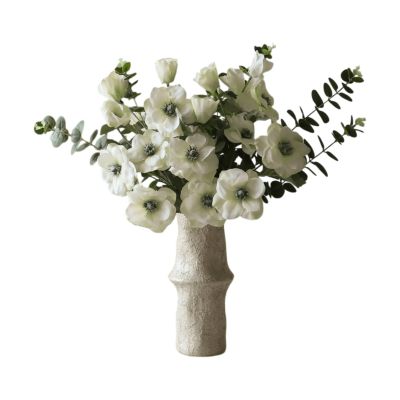 Botané White Satin tekokimppu Anemoni-eukalyptus 9 kpl