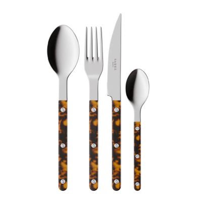 Sabre - Bistrot ruokailuvälinesarja 4 kpl Faux Tortoise
