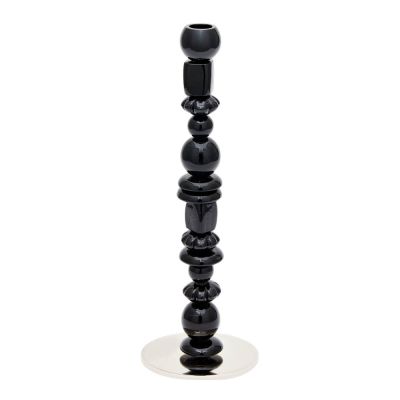 Pols Potten - Beads kynttilänjalka S 34 cm musta