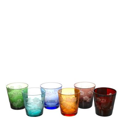 Pols Potten - Blossom juomalasi 18 cl 6 kpl multi