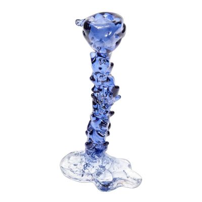 Pols Potten - Drip kynttilänjalka lasissa L 25 cm tummansininen