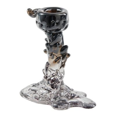 Pols Potten - Drip kynttilänjalka lasissa S 14 cm musta