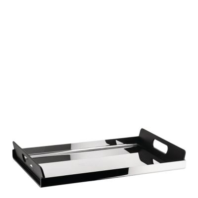Alessi - Vassily tarjotin 45x30 cm teräs/musta