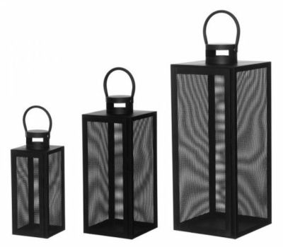 4Living Harriet lyhtysetti 3 kpl musta | Alk. 81,00 €