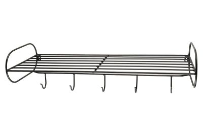 4Living Hattuhylly 5 koukkua musta