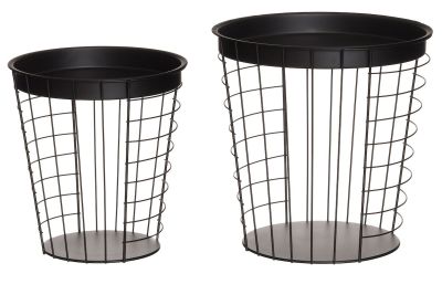4Living metallikori pöytä 2 kpl musta | Alk. 46,50 €