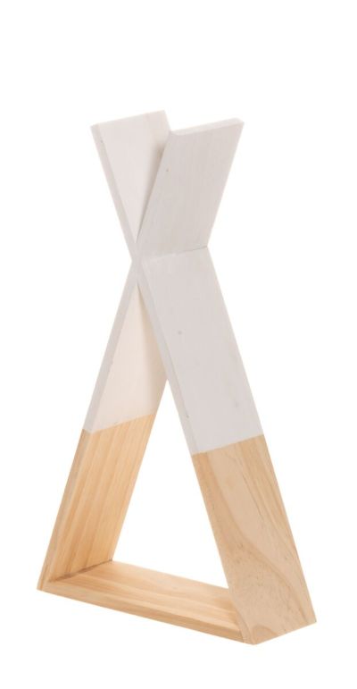 4Living Tiipii hylly 23 cm luonnonväri/valkoinen | Alk. 16,95 €