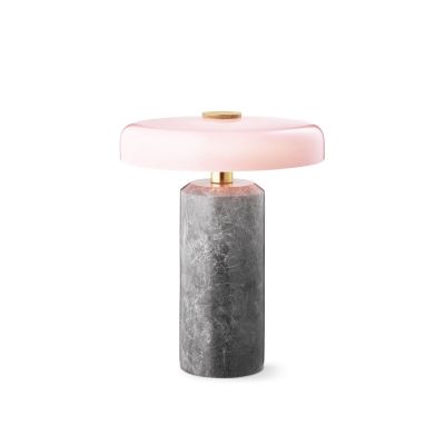 Design By Us Trip pöytävalaisin Ø17x21 cm marmori Hopeanpunainen | Alk. 530,00 €