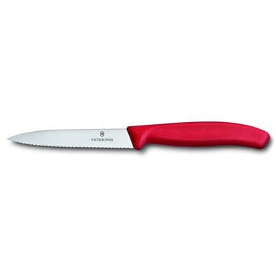 Victorinox Victorinox vihannes- & kuorimaveitsi aaltoterällä 10 cm Punainen