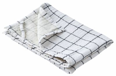 Affari Elsa keittiöpyyhe ruudullinen 50x70 cm valkoinen/musta