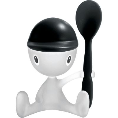Alessi Cico-munakuppi ja lusikka, musta | Alk. 24,00 €